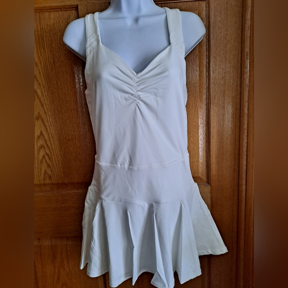NWT VENUS White Lace Trim Tennis Mini Dress - Picture 7 of 12